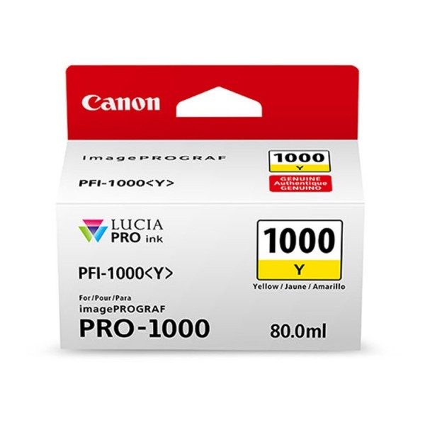 Original - Canon PFI1000 Amarillo Cartucho de Tinta - PFI1000Y/0549C001