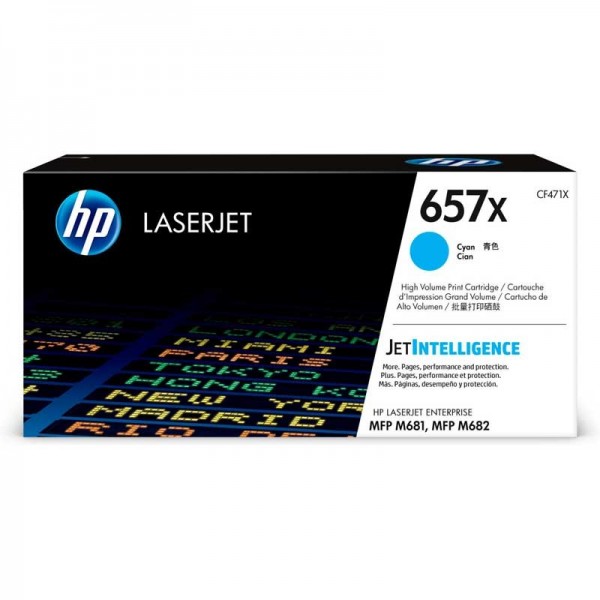 Original - HP CF471X Cyan Cartucho de Toner - 657X