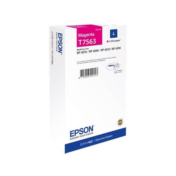 Original - Epson T7563 Magenta Cartucho de Tinta - C13T756340