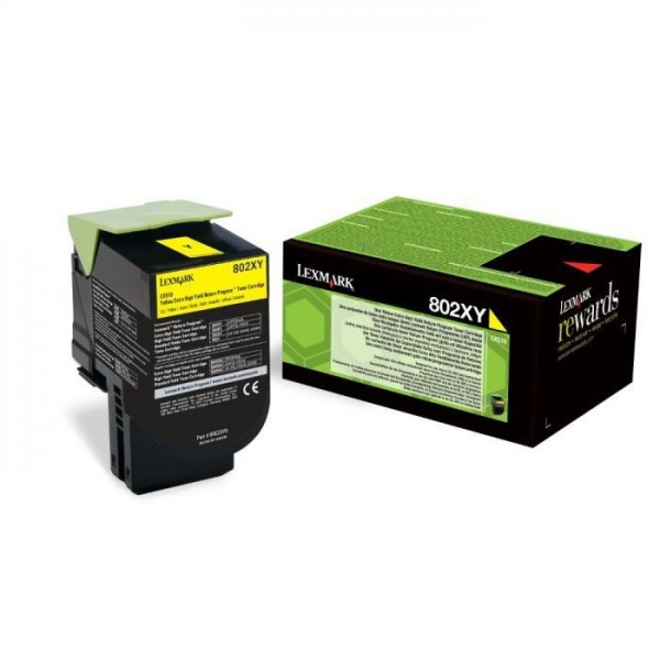 Original - Lexmark CX510 Amarillo Cartucho de Toner - 80C2XY0/80C2XYE/802XY