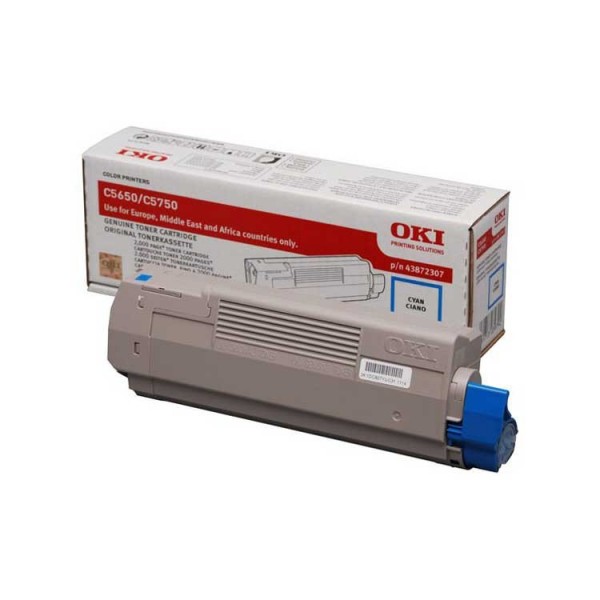 Original - OKI C5650/C5750 Cyan Cartucho de Toner - 43872307