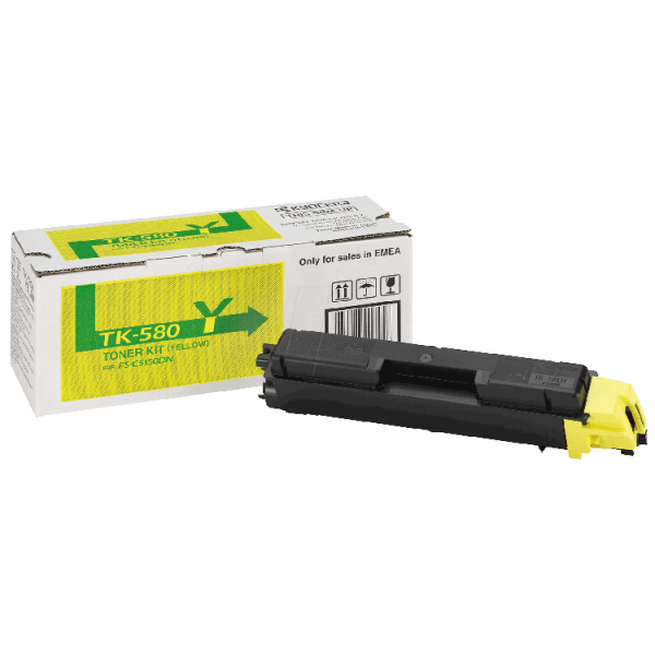 Original - Kyocera TK580 Amarillo Cartucho de Toner - 1T02KTANL0/TK580Y