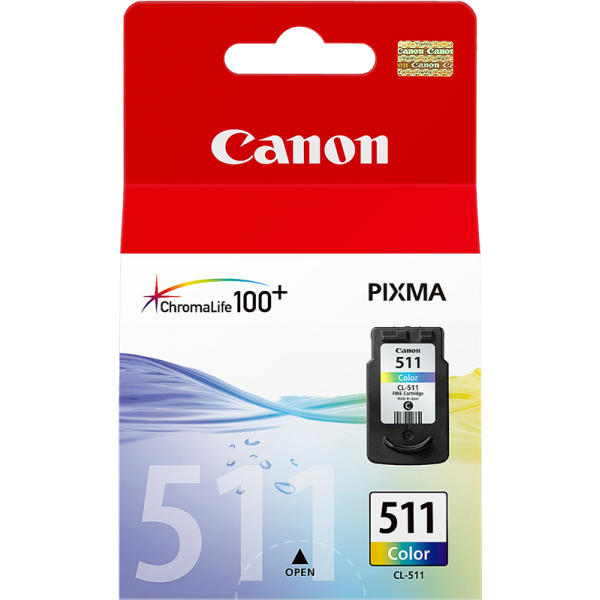 Original - Canon CL511 Color Cartucho de Tinta - 2972B010 (Blister con alarma)