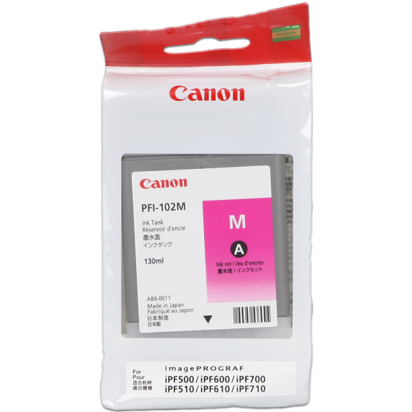 Original - Canon PFI102 Magenta Cartucho de Tinta - 0897B001