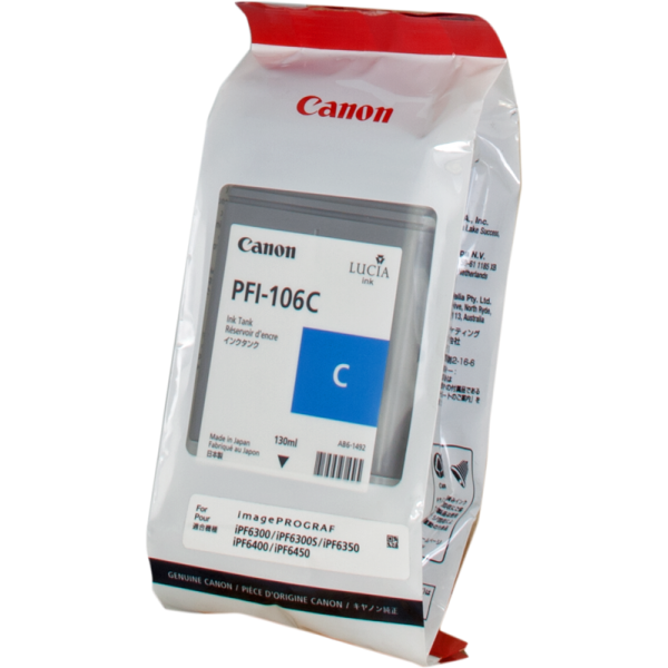 Original - Canon PFI106 Cyan Cartucho de Tinta - PFI106C/6622B001