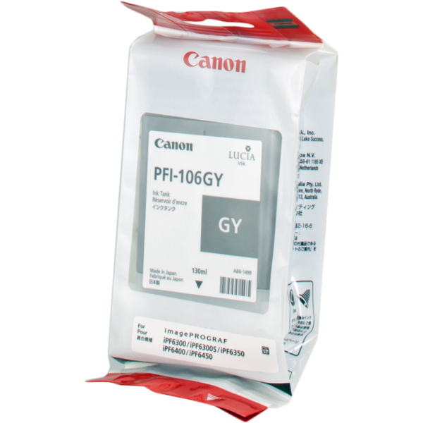 Original - Canon PFI106 Gris Cartucho de Tinta - PFI106GY/6630B001