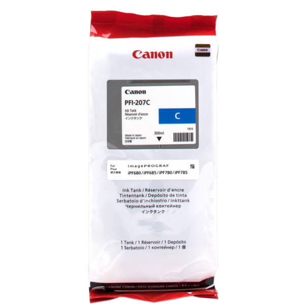 Original - Canon PFI207 Cyan Cartucho de Tinta - PFI207C/8790B001