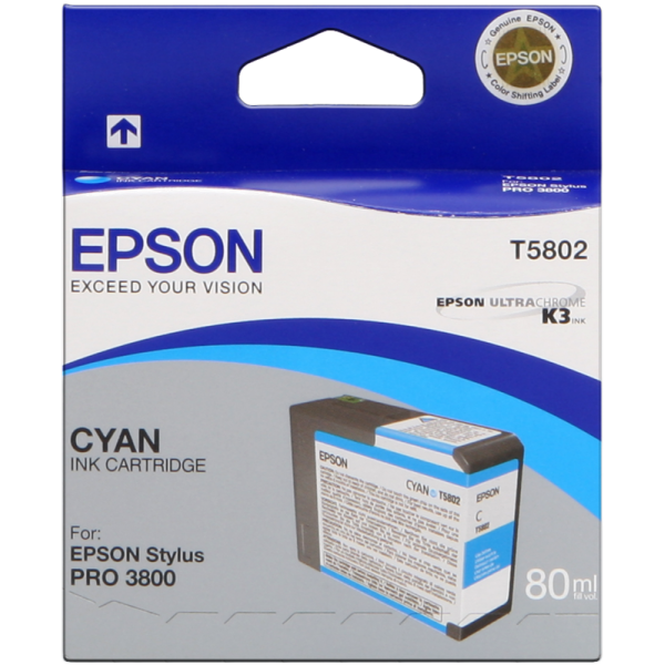 Original - Epson T5802 Cyan Cartucho de Tinta - C13T580200