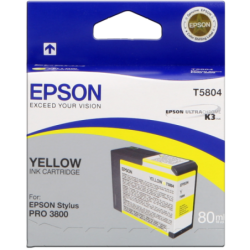 Original - Epson T5804 Amarillo Cartucho de Tinta - C13T580400