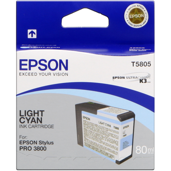 Original - Epson T5805 Cyan Light Cartucho de Tinta - C13T580500 Original - Epson T5805 Cyan Light Cartucho de Tinta - C13T580500