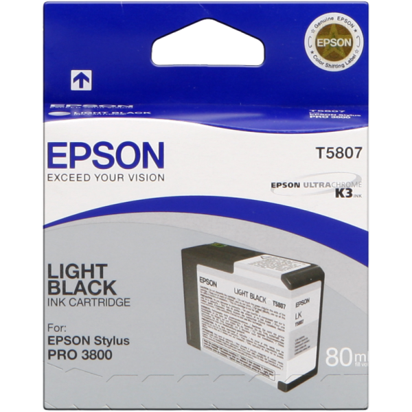 Original - Epson T5807 Negro Light Cartucho de Tinta - C13T580700 Original - Epson T5807 Negro Light Cartucho de Tinta - C13T580700