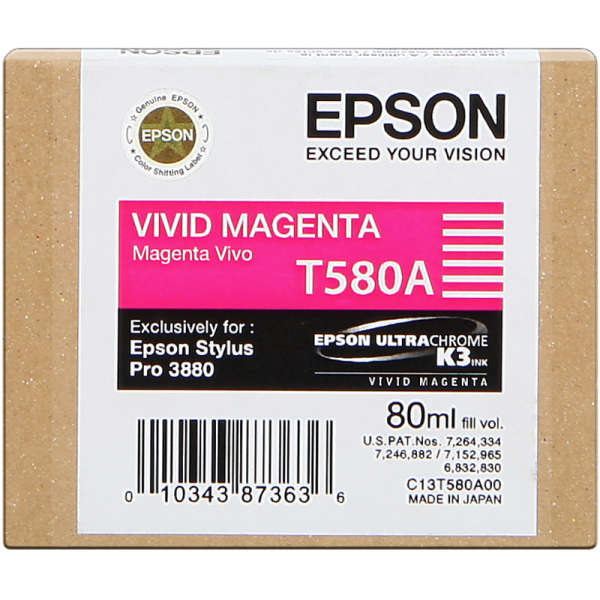 Original - Epson T580A Magenta Vivido Cartucho de Tinta - C13T580A00