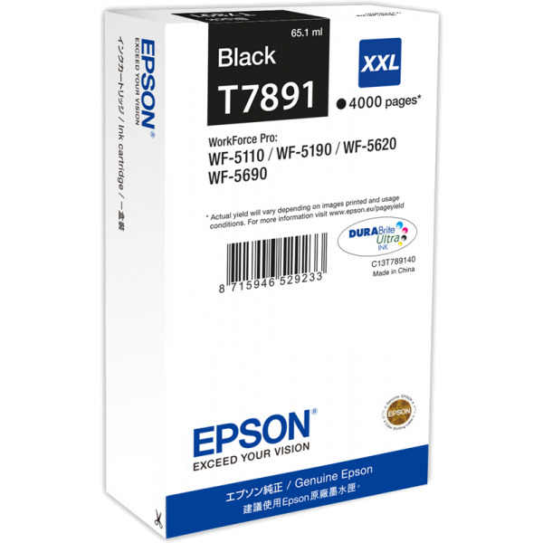 Original - Epson T7891 Negro Cartucho de Tinta - C13T789140