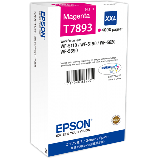 Original - Epson T7893 Magenta Cartucho de Tinta - C13T789340