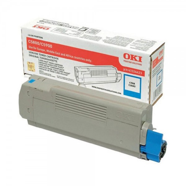 Original - OKI C5800/C5900/C5550MFP Cyan Cartucho de Toner - 43324423