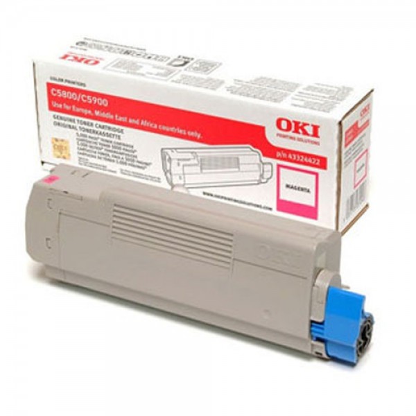 Original - OKI C5800/C5900/C5550MFP Magenta Cartucho de Toner - 43324422