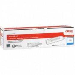 Original - OKI C810/C830 Cyan Cartucho de Toner - 44059107