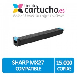 Toner Sharp MX27 Cyan...