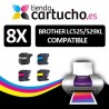 PACK 8 Brother LC525XL / LC529XL compatible (Elija colores)