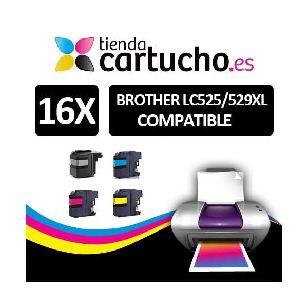 PACK 16 Brother LC525XL / LC529XL compatible (Elija colores)