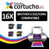 PACK 16 Brother LC525XL / LC529XL compatible (Elija colores)