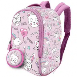 Mochila + monedero Gatos...