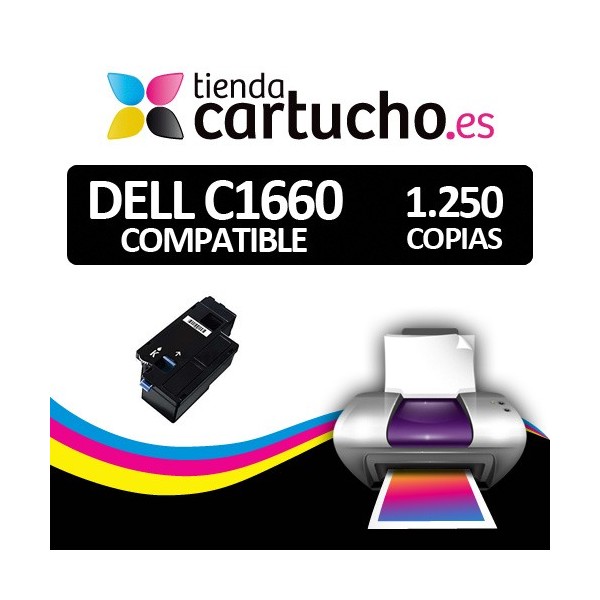 Toner Dell C1660 Negro compatible Toner Dell C1660 Negro compatible