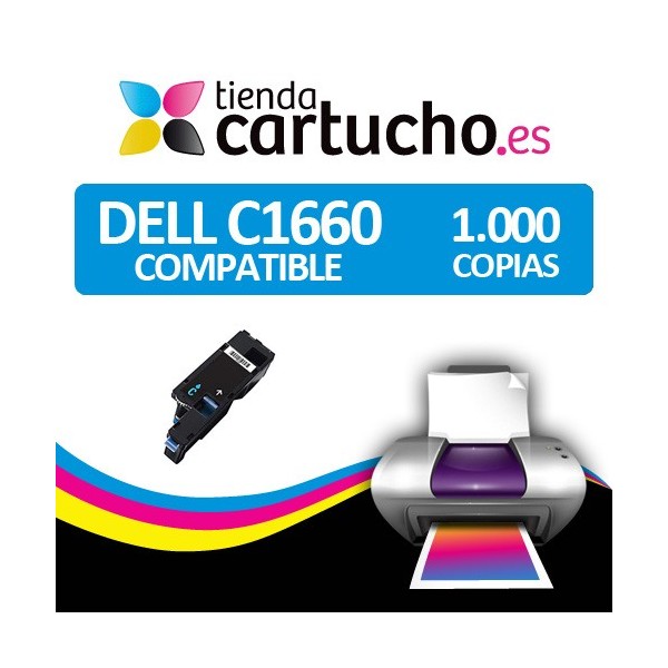 Toner Dell C1660 Cyan compatible Toner Dell C1660 Cyan compatible