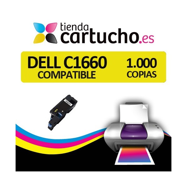 Toner Dell C1660 Amarillo compatible Toner Dell C1660 Amarillo compatible