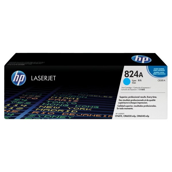 Cartucho de Toner HP 824A - CB381A Cian original 21000 páginas