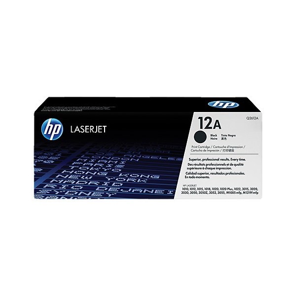 Cartucho de Toner HP 12A - Q2612A Negro original 2000 páginas