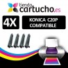 Pack 4 Toner Konica Minolta Bizhub C20P / C20 Compatible (Elija colores)