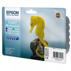 Epson T0487, Multipack cartuchos de tinta originales (C13T04874010) 