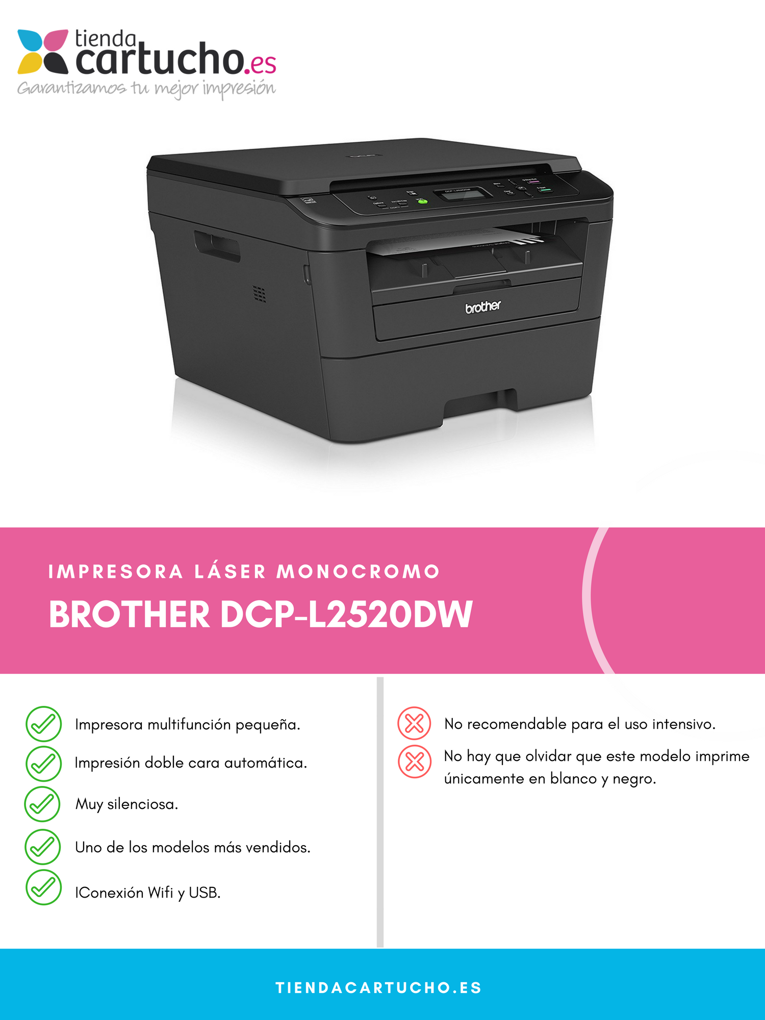 Impresora Brother HL-L2340DW |【Lo Mejor y lo Peor】