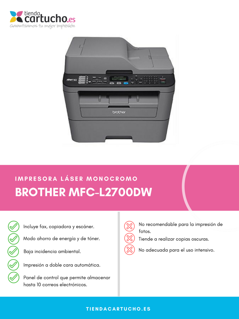 Descubre la BROTHER MFC-L2700DW