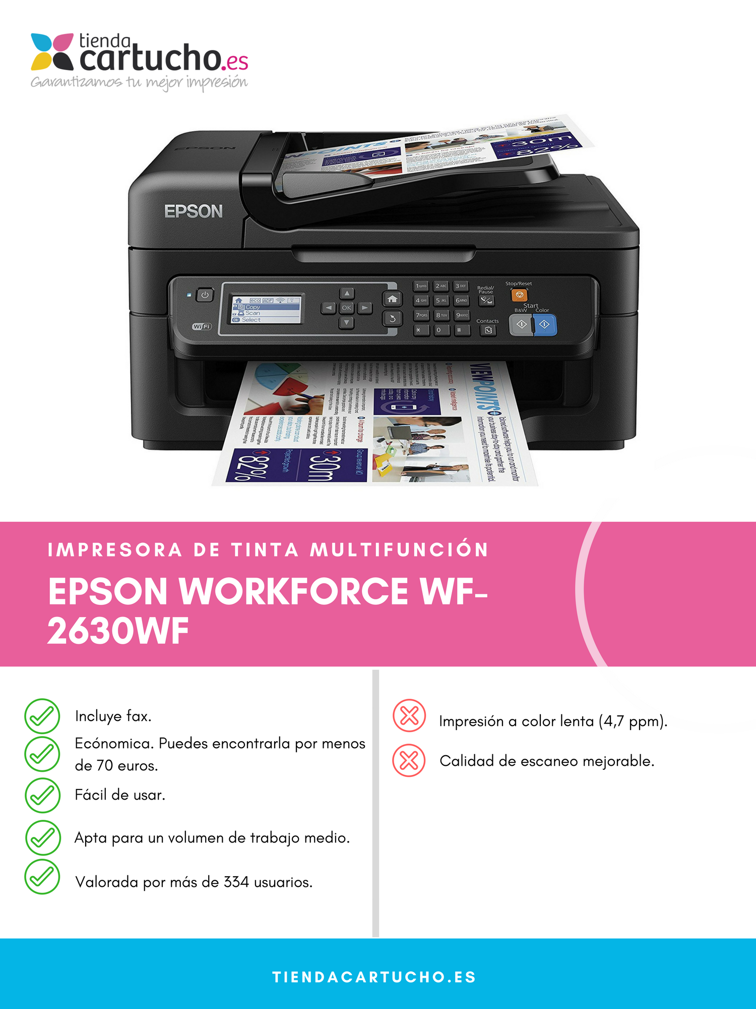 ▷ Epson Workforce WF-2630WF | lo que Debes Saber