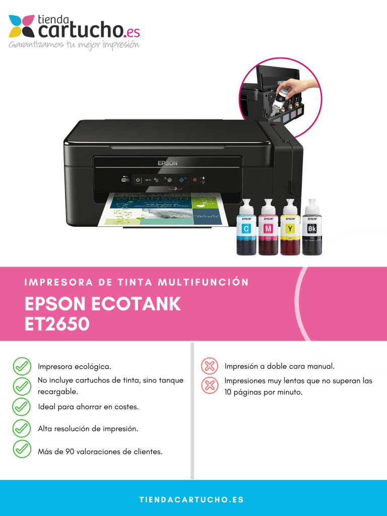 Descubre la Epson Ecotank ET-2650