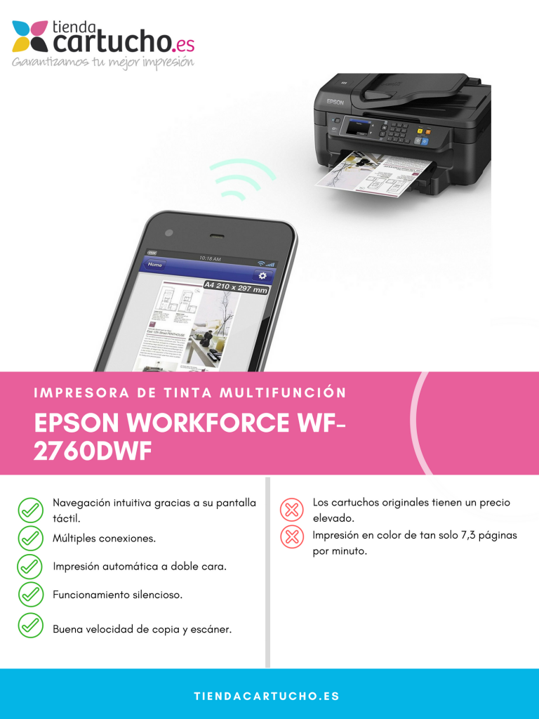 Descubre la Epson WorkForce WF-2760DWF
