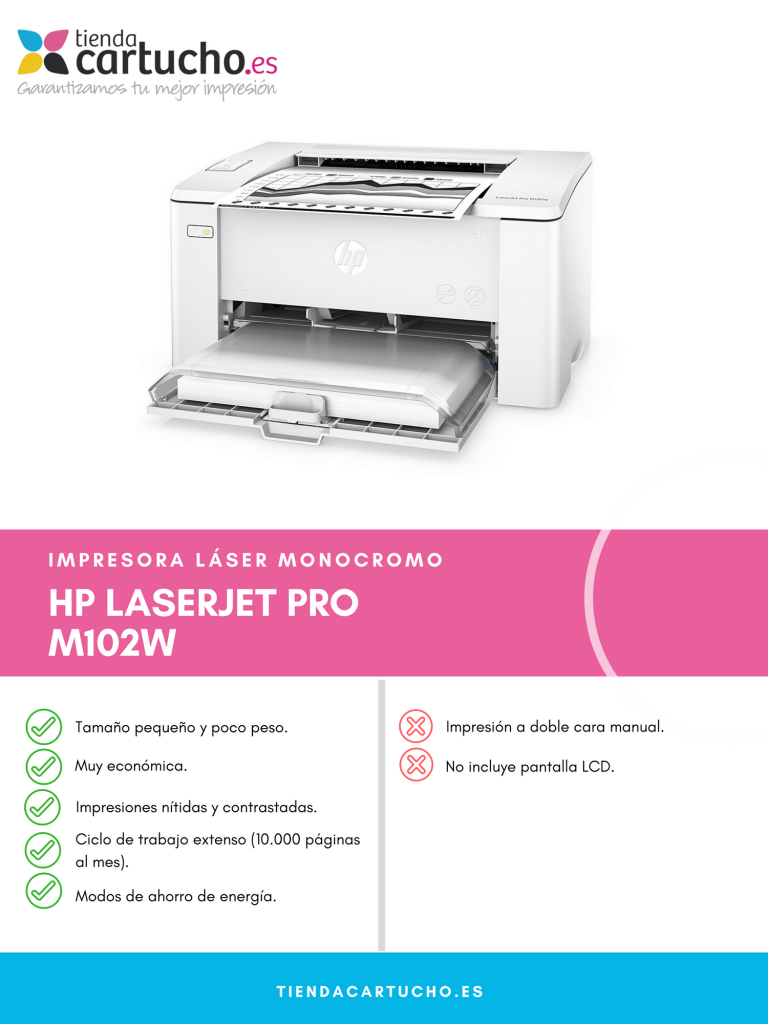 Descubre la HP LaserJet Pro M102W