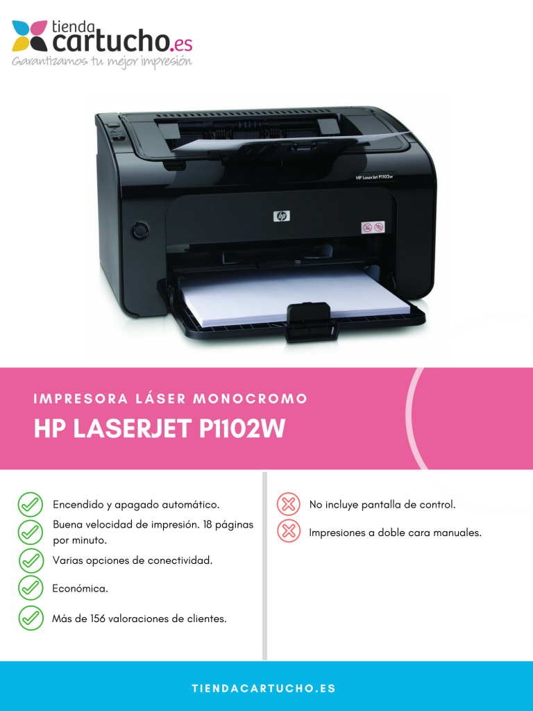 Descubre la impresora HP LaserJet P1102w